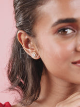 Elegant Style Harmony CZ Stud Earrings - Gold