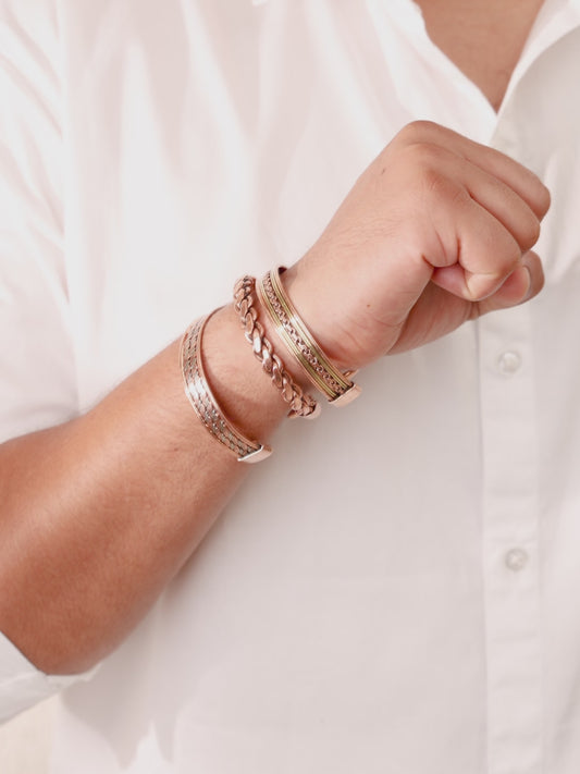 Rustic Charm Copper Cuff Bracelets