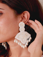 Graceful Pearl Dangle Earrings