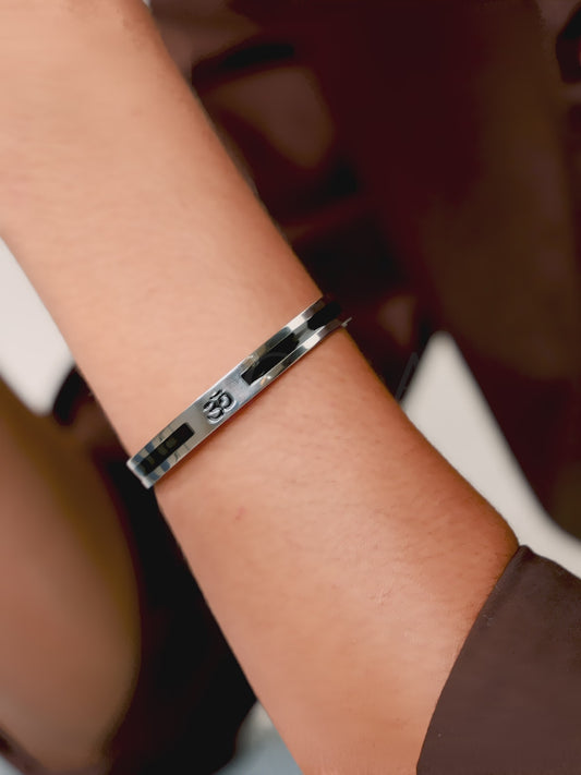 Om Symbol Stainless Steel Kada Bracelet