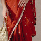 Shine On Studded Stone Potli Bag - Brown