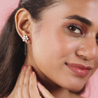 Sparkling Flower Cluster Studs Earrings