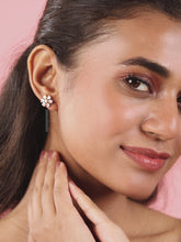 Sparkling Flower Cluster Studs Earrings