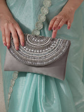 Stylish Evening Cocktail Clutch - Grey