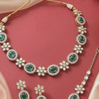 Gold Plated Emerald Opulence Necklace Set