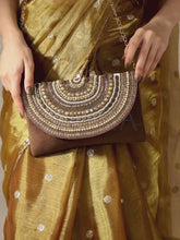 Stylish Evening Cocktail Clutch - Brown