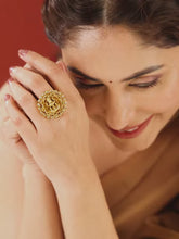 Spiritual Bloom Lakshmi Motif Ring
