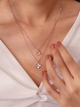 Glistening Petals CZ Pendant Chains - Rose Gold