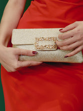 Chic Fiesta Finery Evening Clutch - Gold