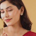 Charming Kundan Floral Stud Earrings