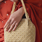 Vintage Pearl Embellished Potli - Gold