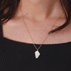 Cutting-Edge Shine CZ Pendant Set - Gold