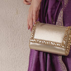 Shine Bright Sleek Sparkle Clutch - Gold
