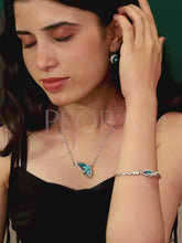 Ocean Blue Crystal Necklace Earring Bracelet Set