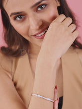 Modern Linear Segment Kada Bracelet - Rose Gold