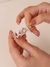 Crystalized CZ Bracelet Cum Ring - Rose Gold