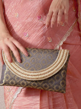 Twilight Gleam Foldover Clutch - Blue